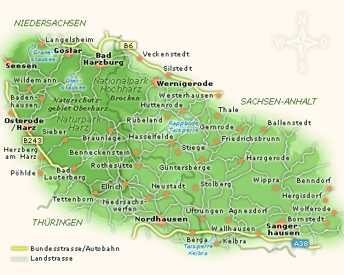 Karte Harz